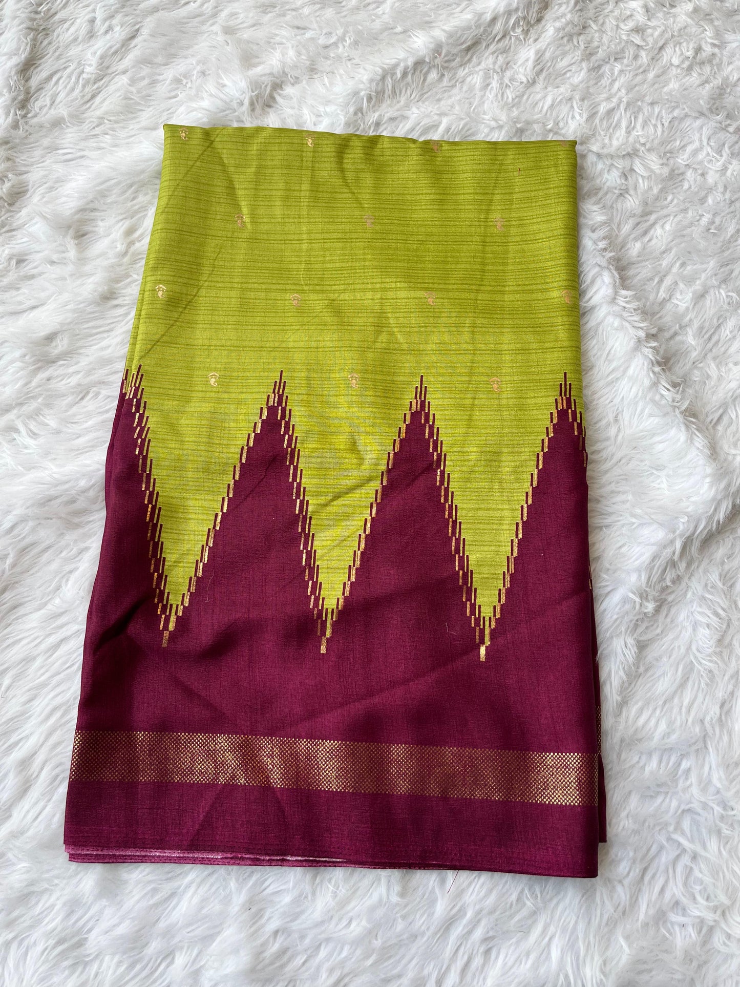 Dupion crepe silk saree