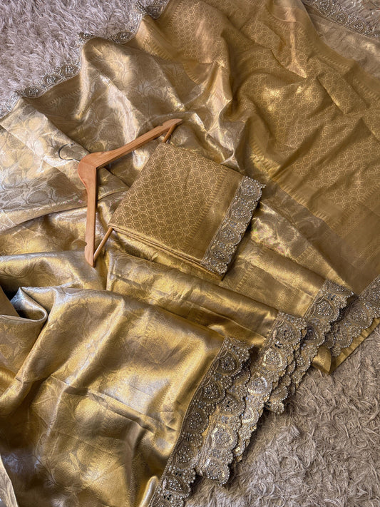 Premium Kanjivaram Katan Tissue Silk Saree