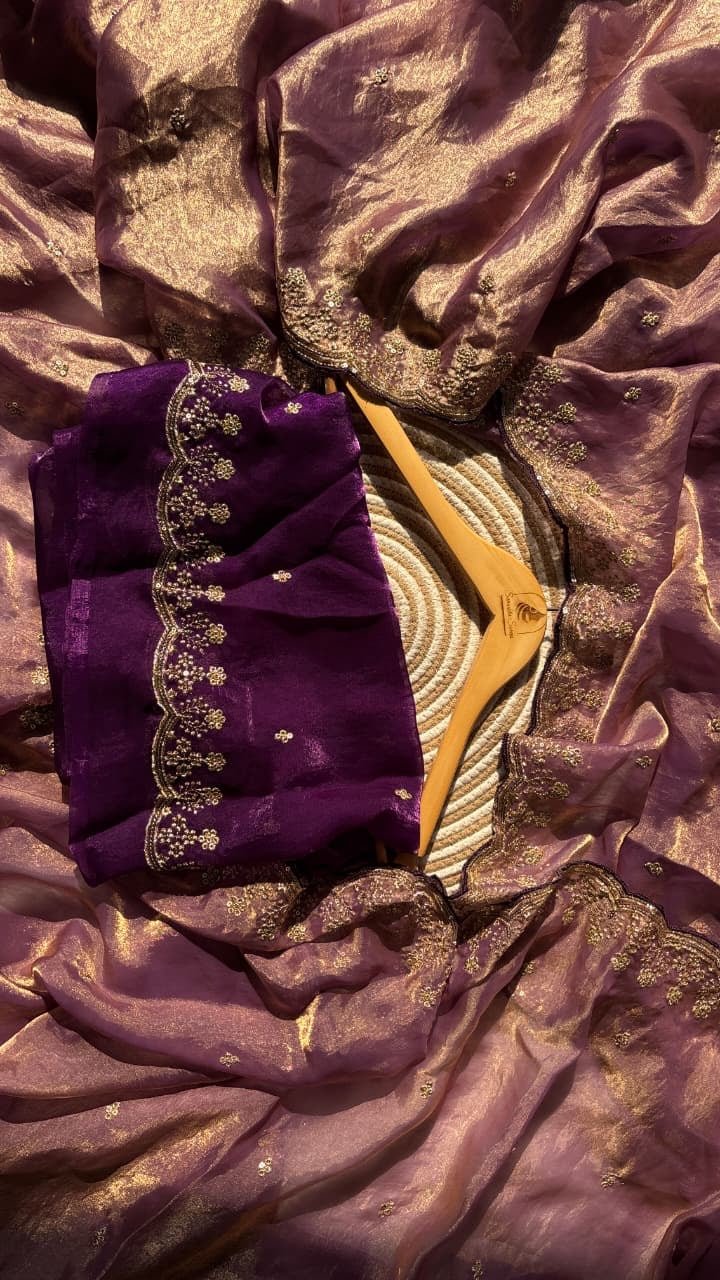Satin silk saree