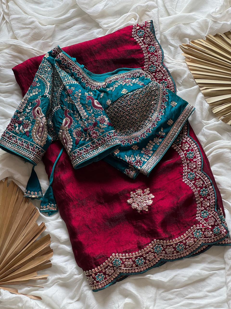 Premium space silk saree