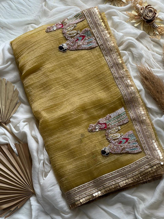 Pure soft Banarasi tissue silk saree