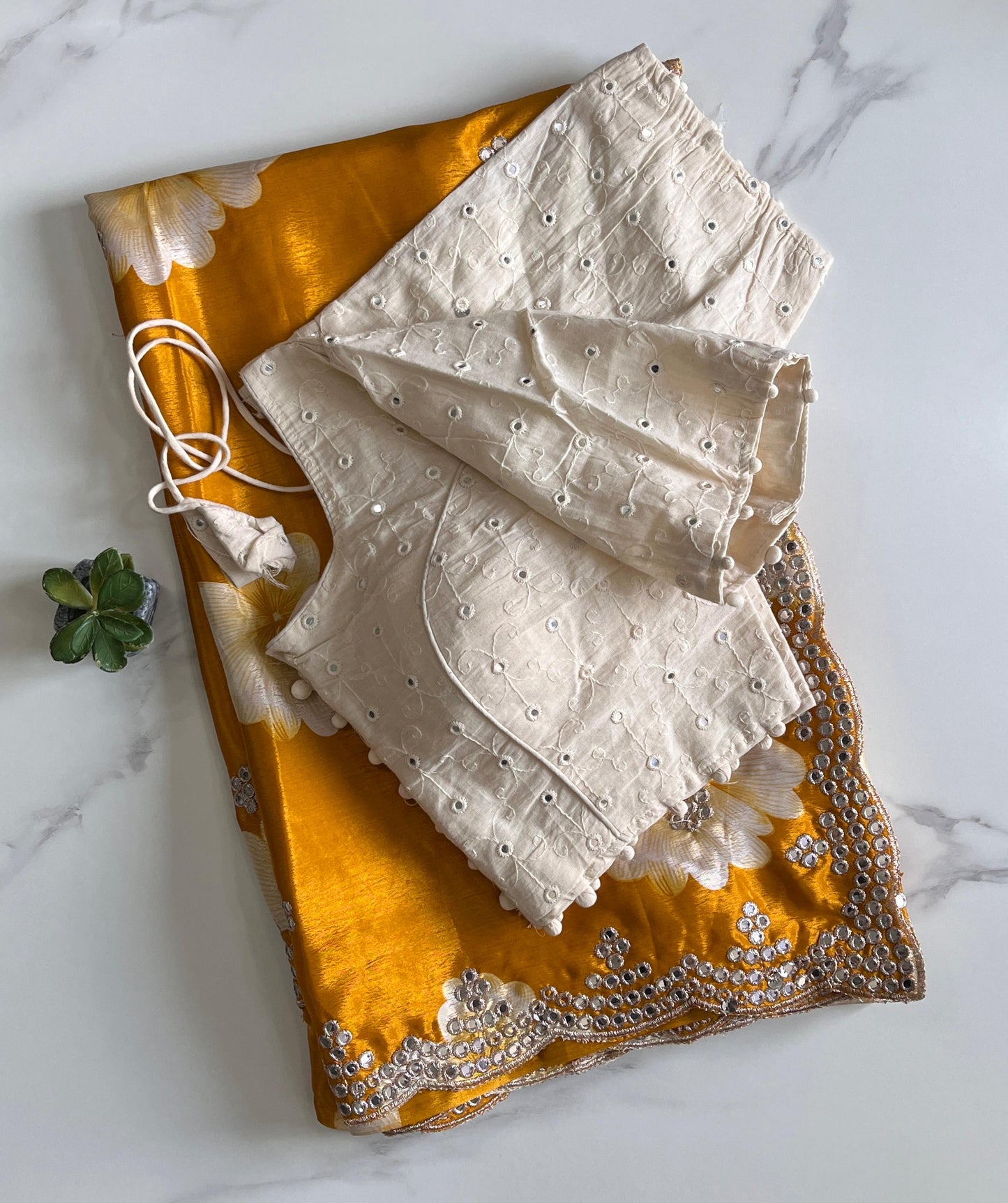 Pure chinnon saree