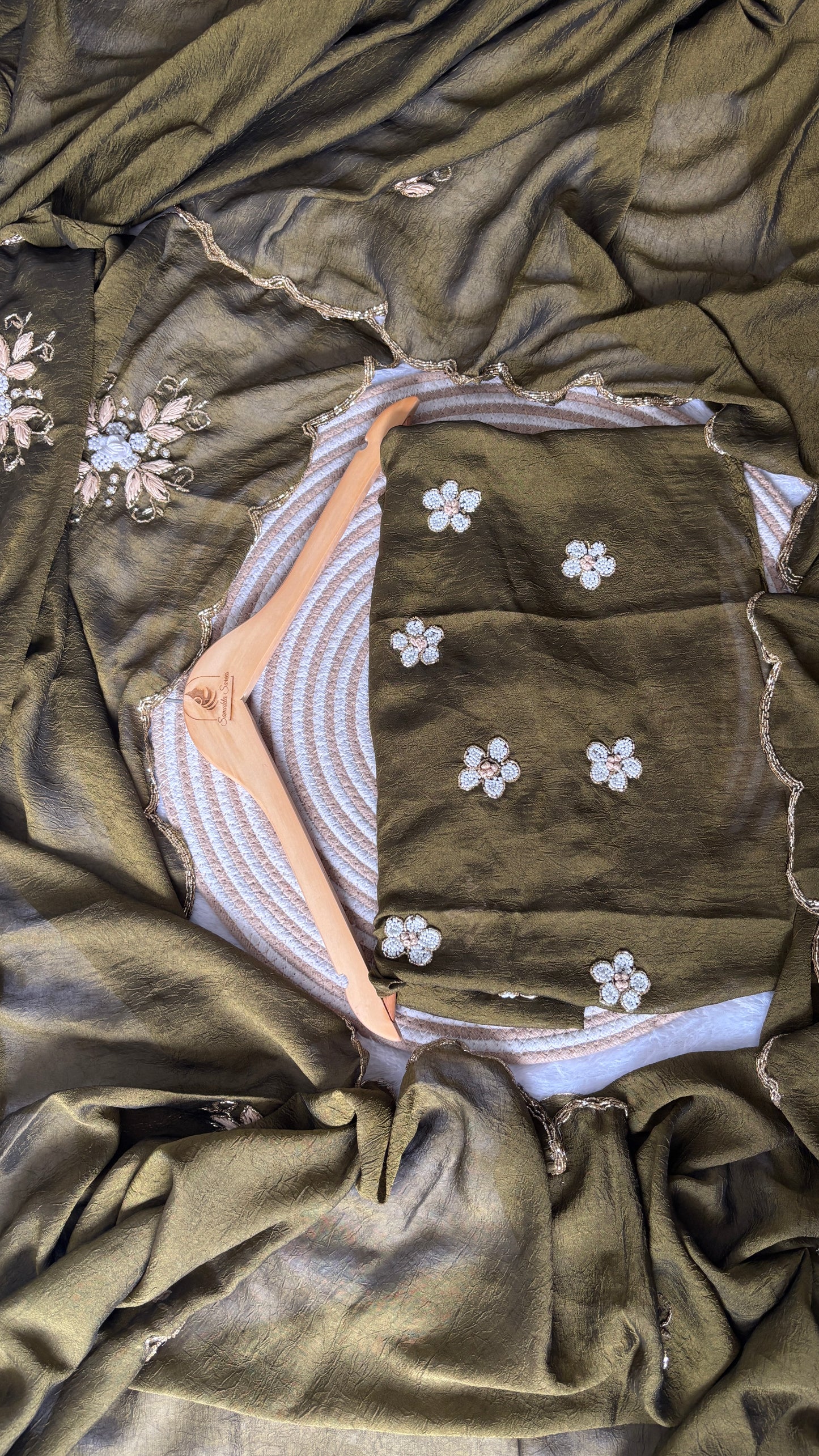 Satin silk saree