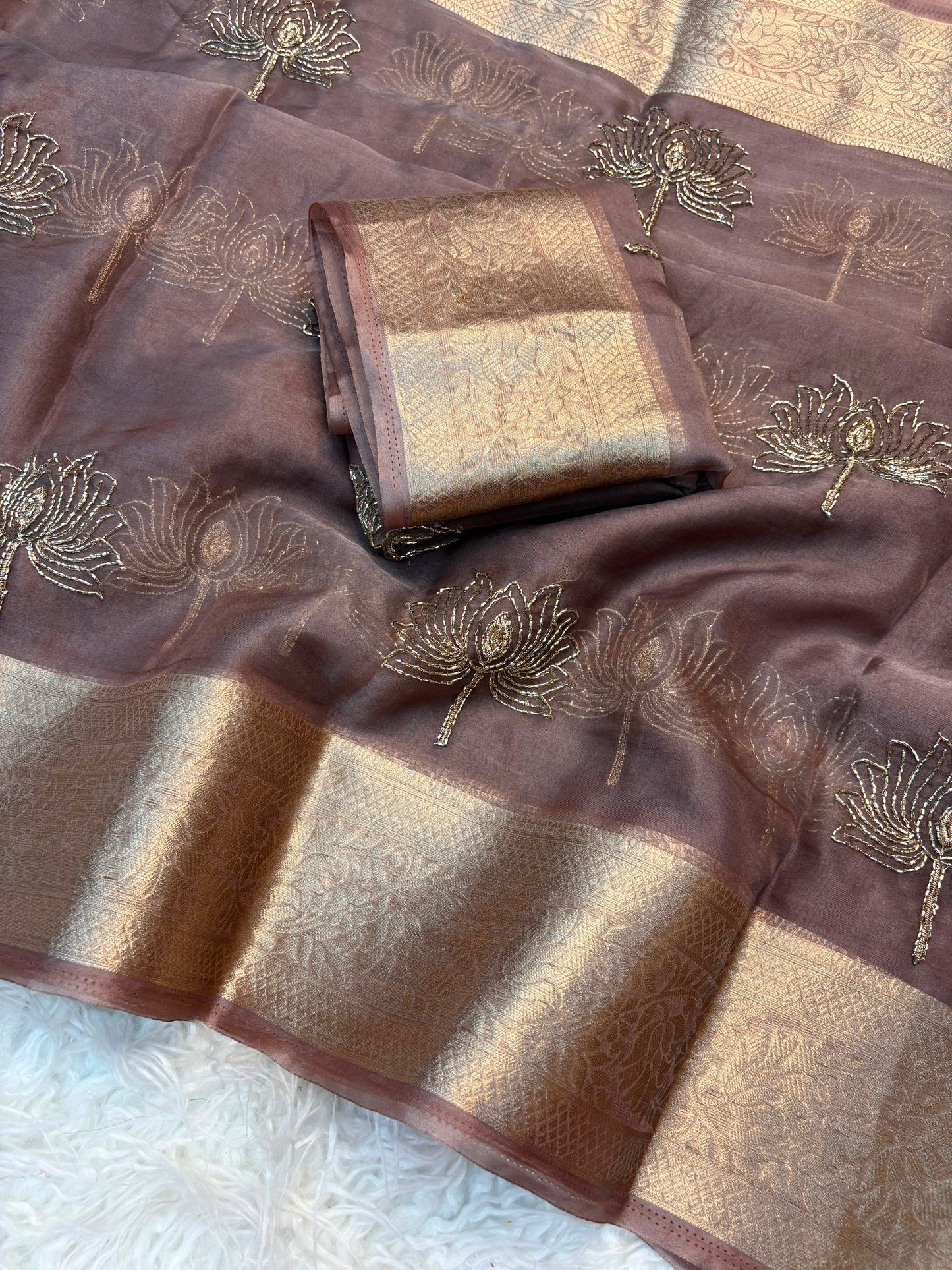 Organza silk saree