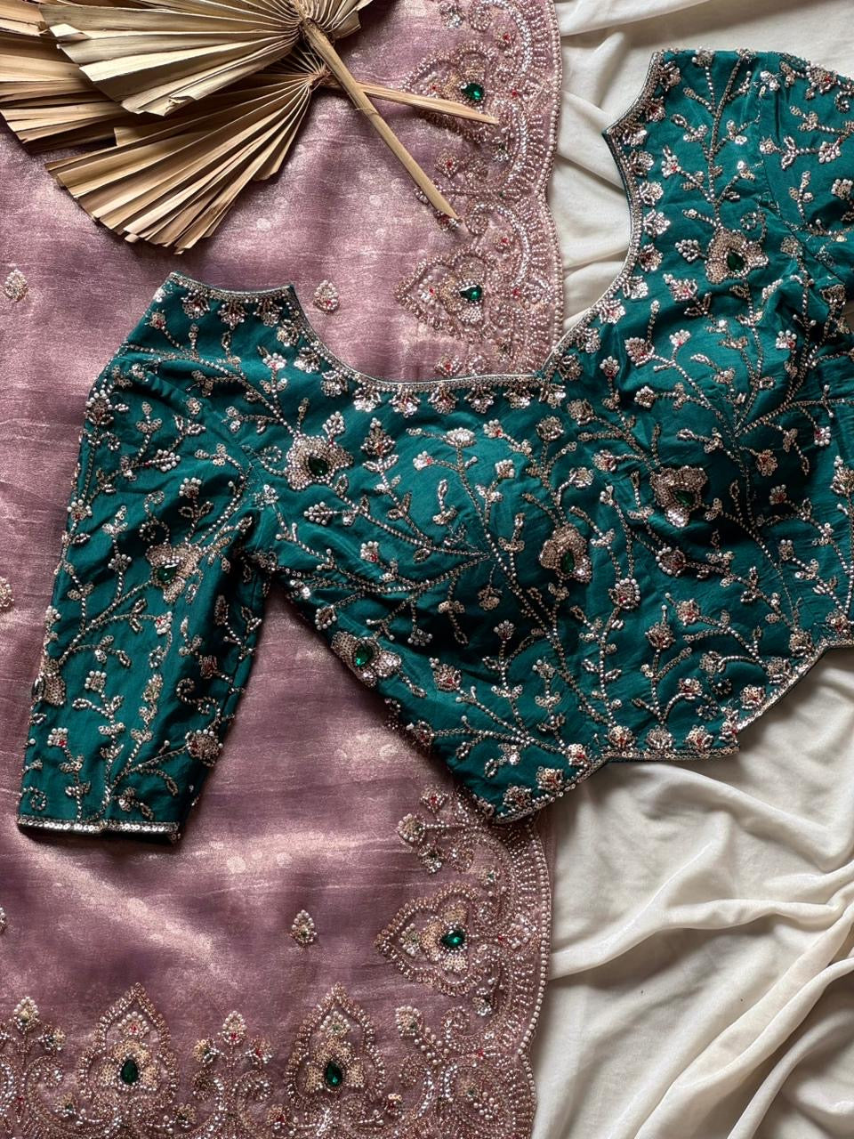 Tissue crepe silk saree