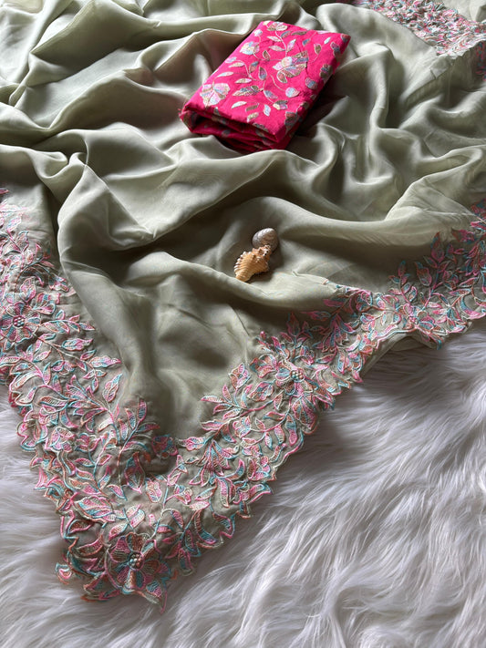 Tabby silk saree