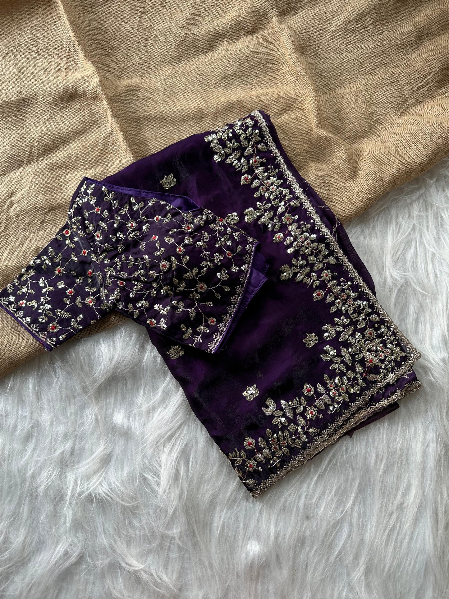 Satin silk saree
