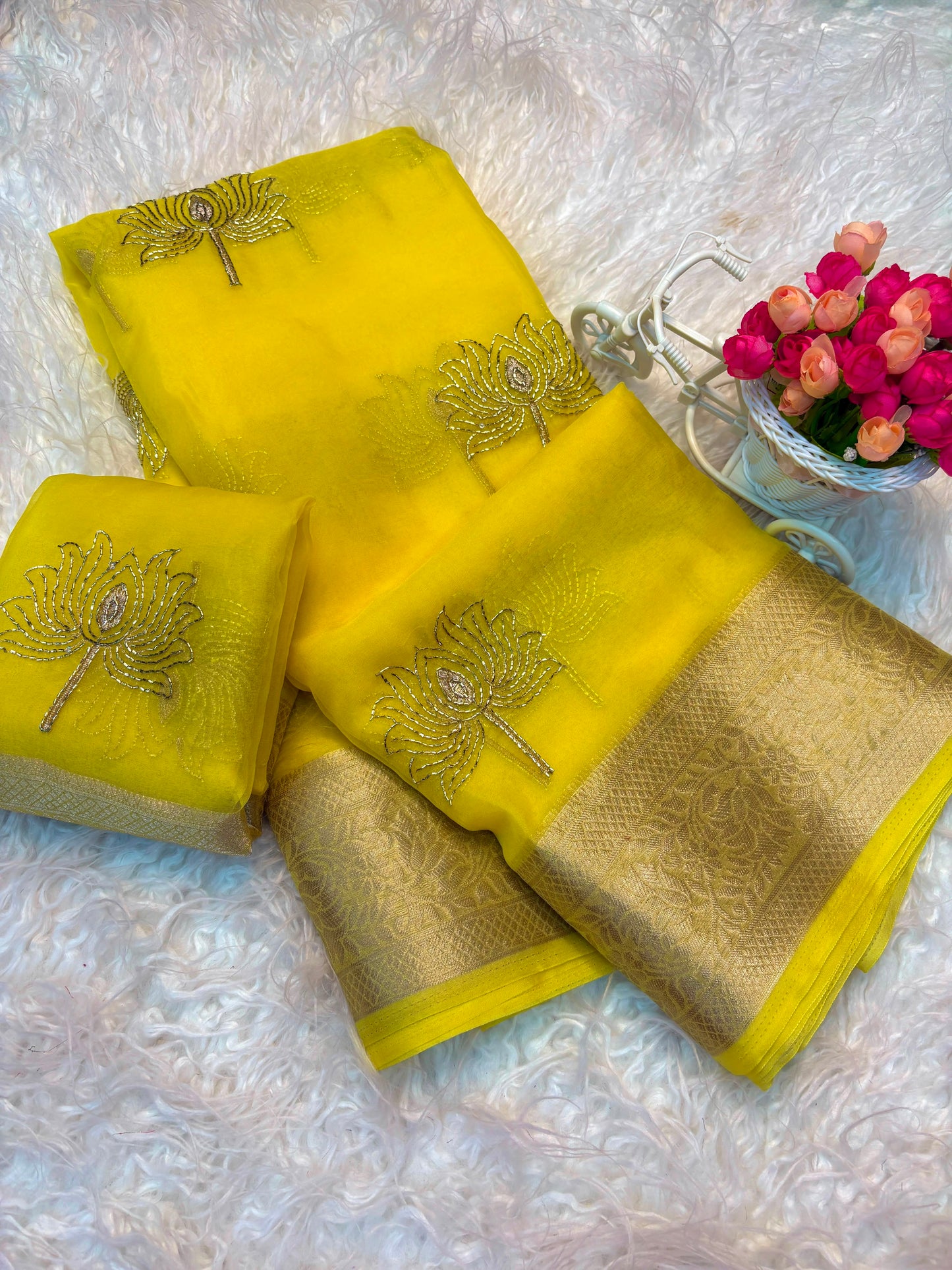 Organza silk saree