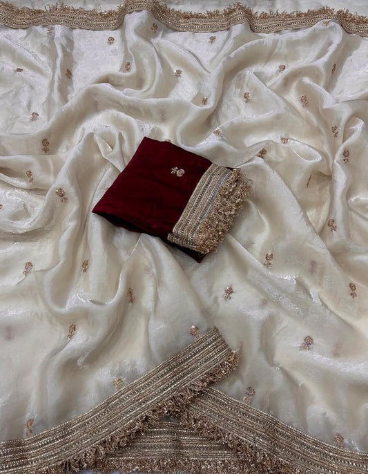 Space Sattin silk saree