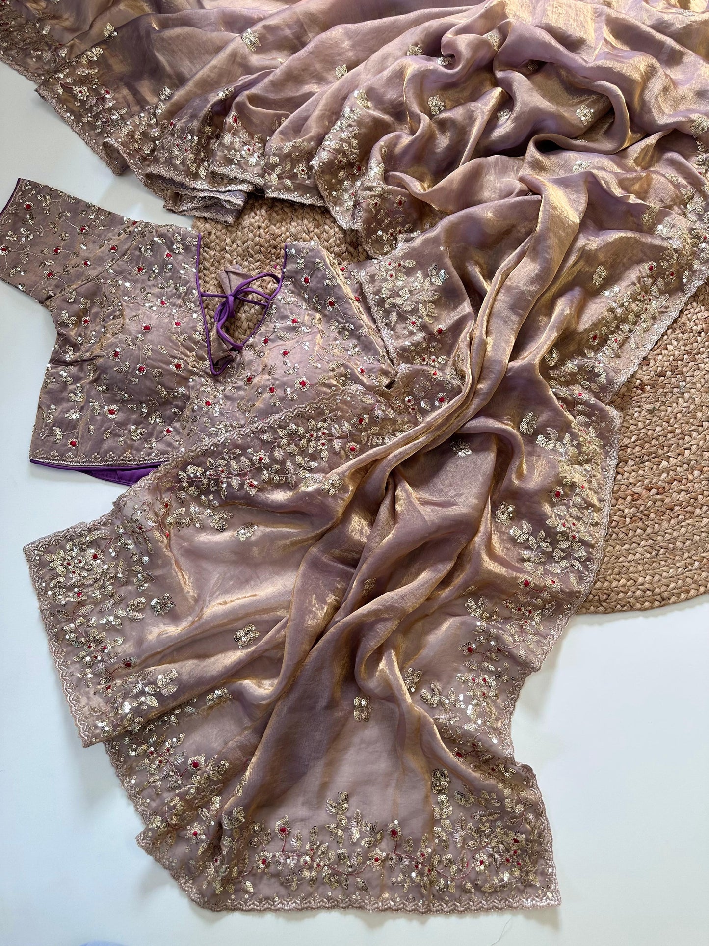 Soft satin silk saree