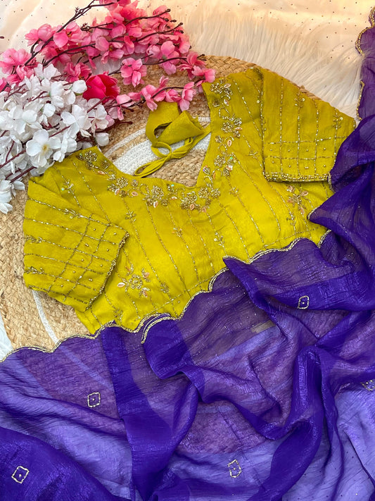 Pure soft crunchy silk saree