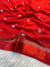 Satin patta saree