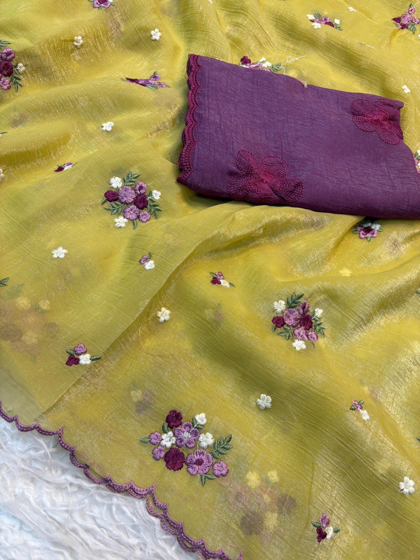 Crunchy silk saree