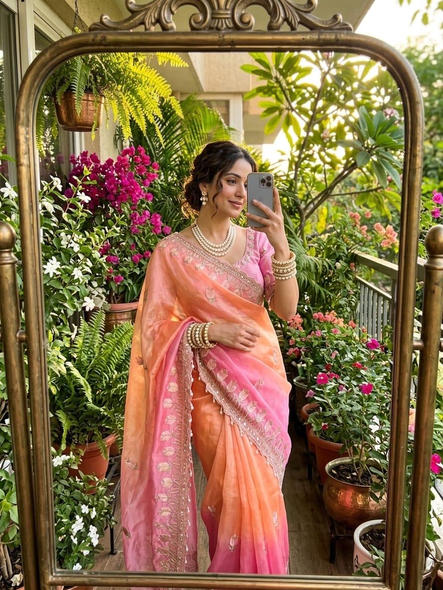 Soft satin silk saree