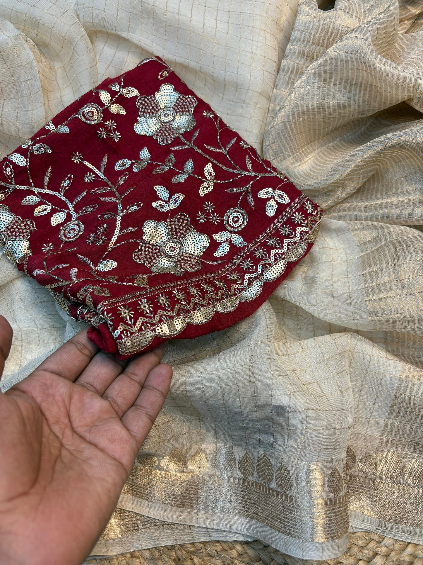 Pure viscose georgette saree