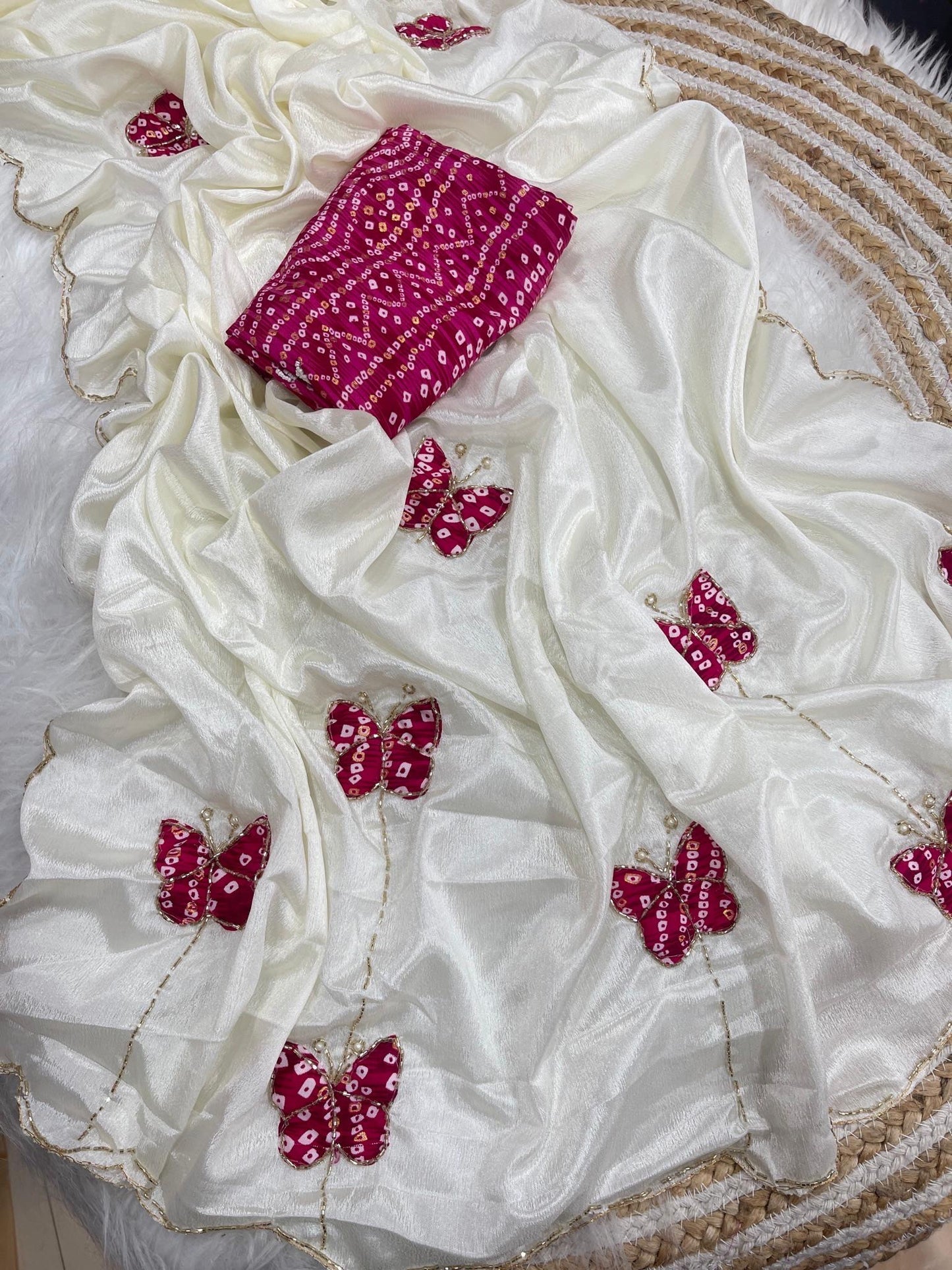Soft nd Elegant Rich look chinnon silk saree