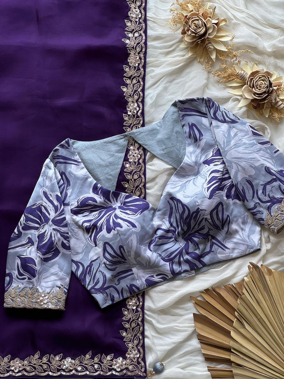 Premium tabi silk saree with coding work