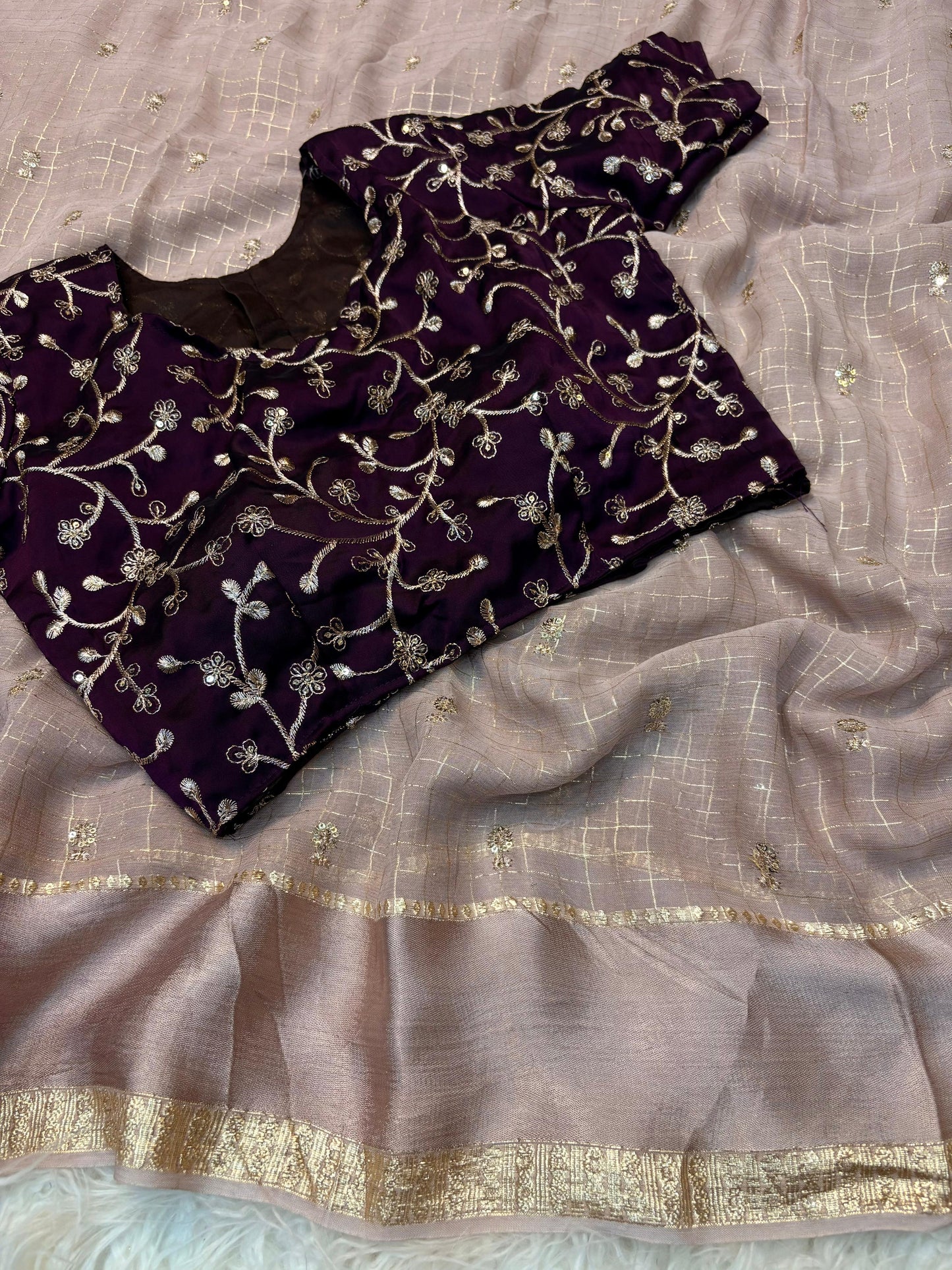 Pure viscose georgette saree