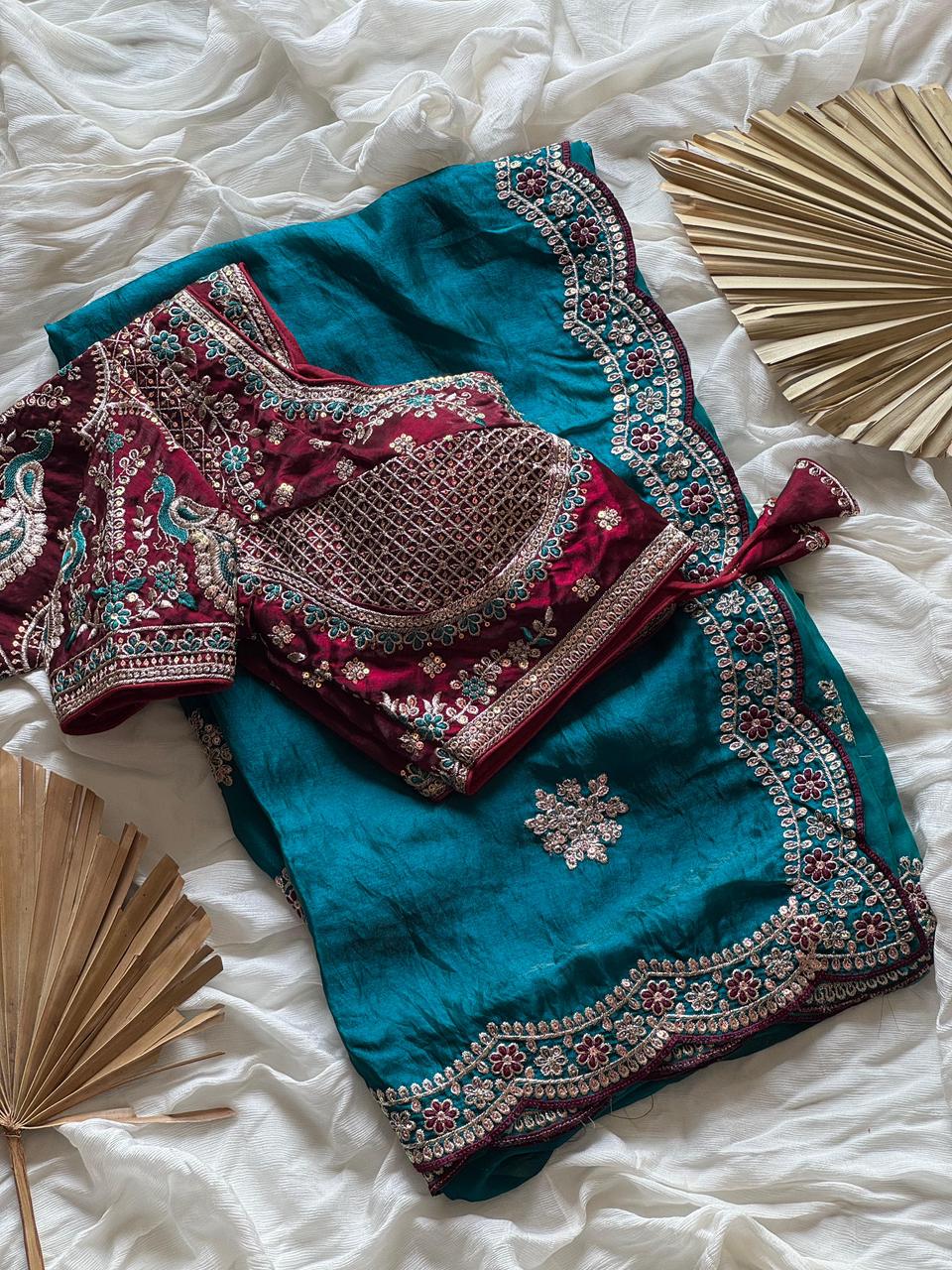 Premium space silk saree