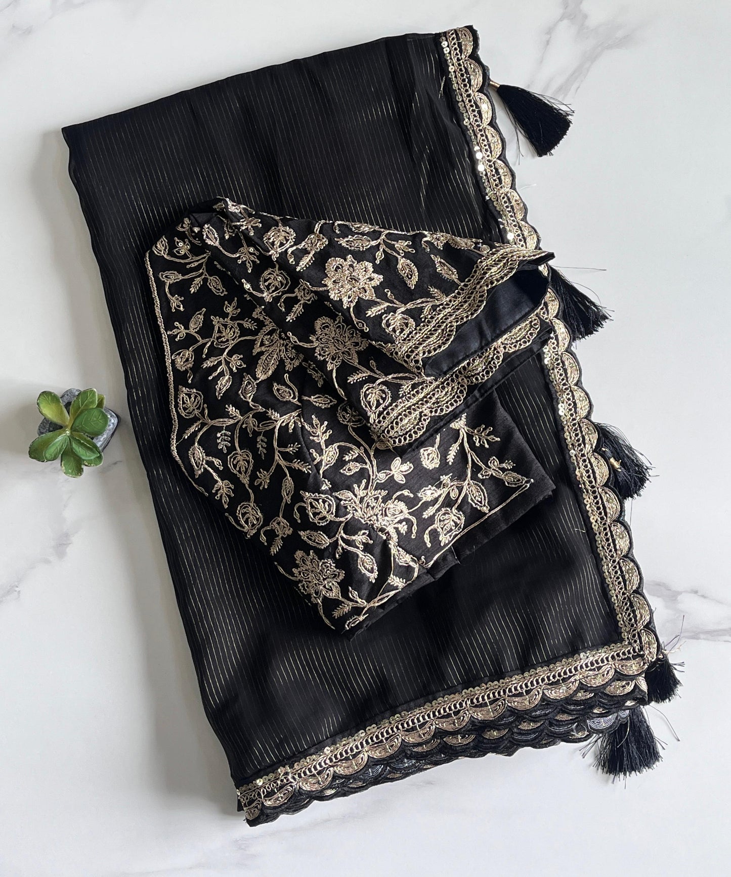 Pure chiffon georgette saree