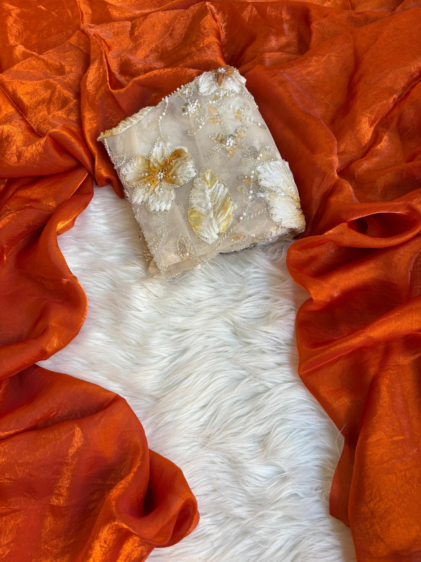 Soft satin silk saree