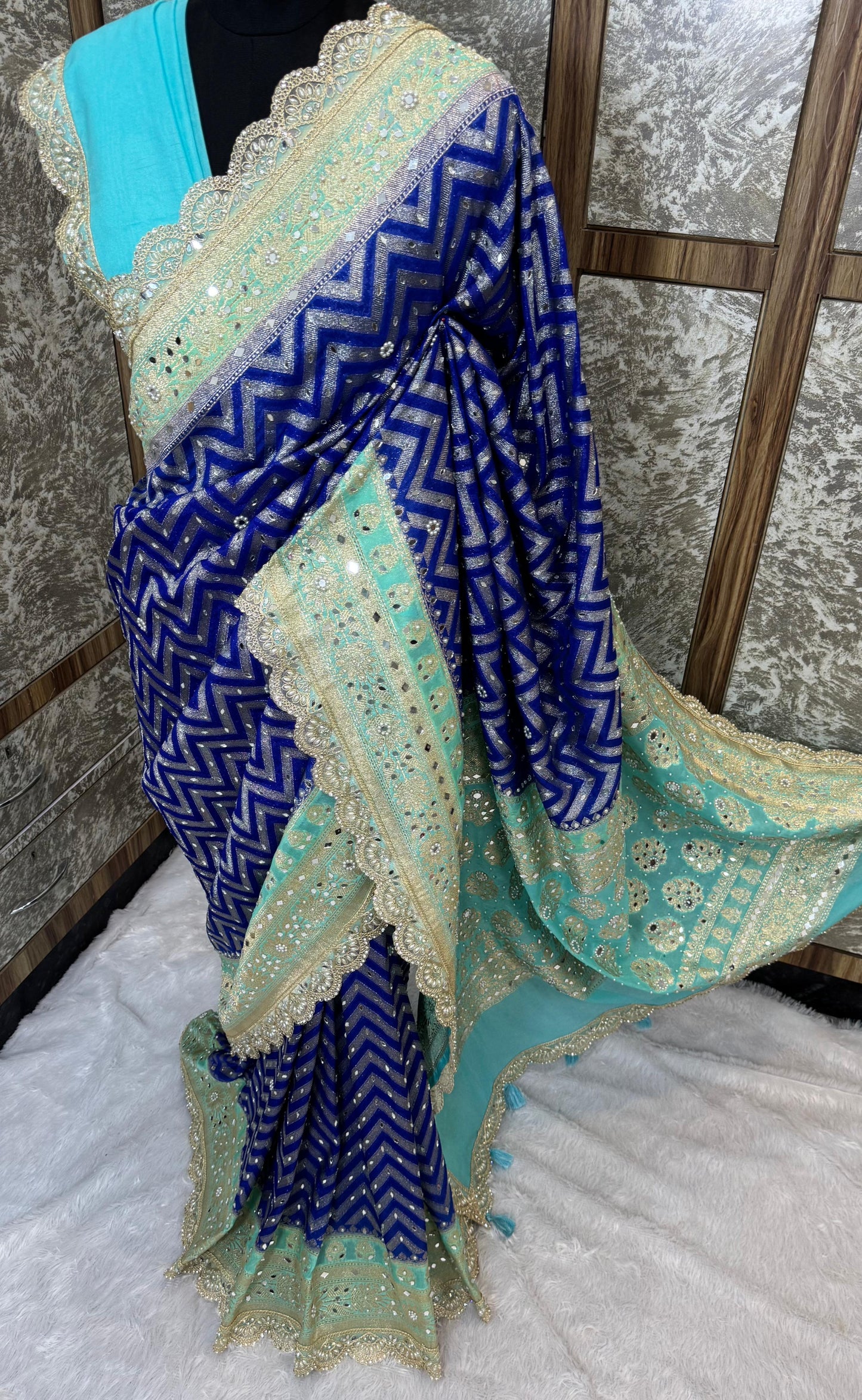 banarasi SOFT KATAN GEORGETTE SILK saree