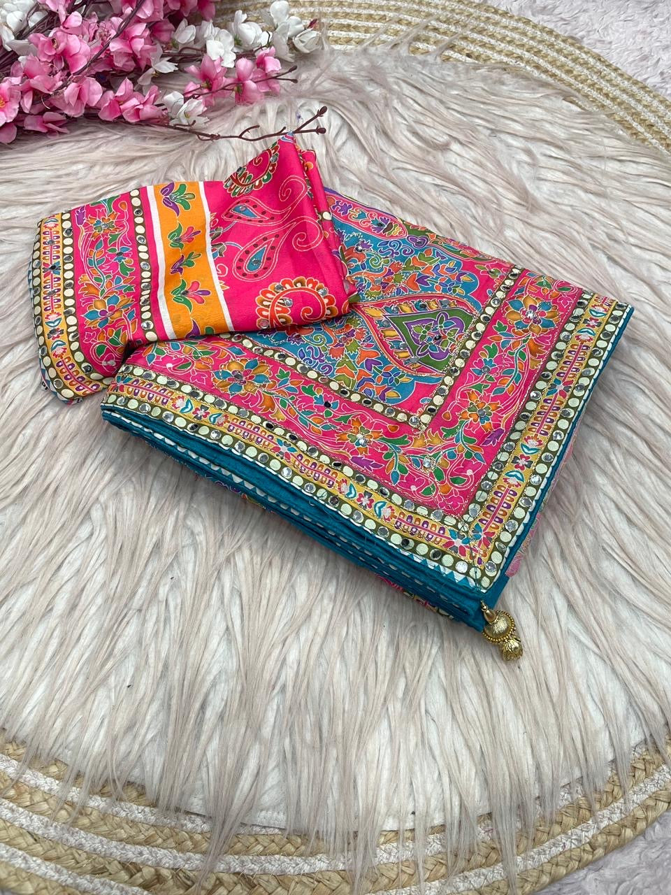Soft Chinnon with beautiful print
