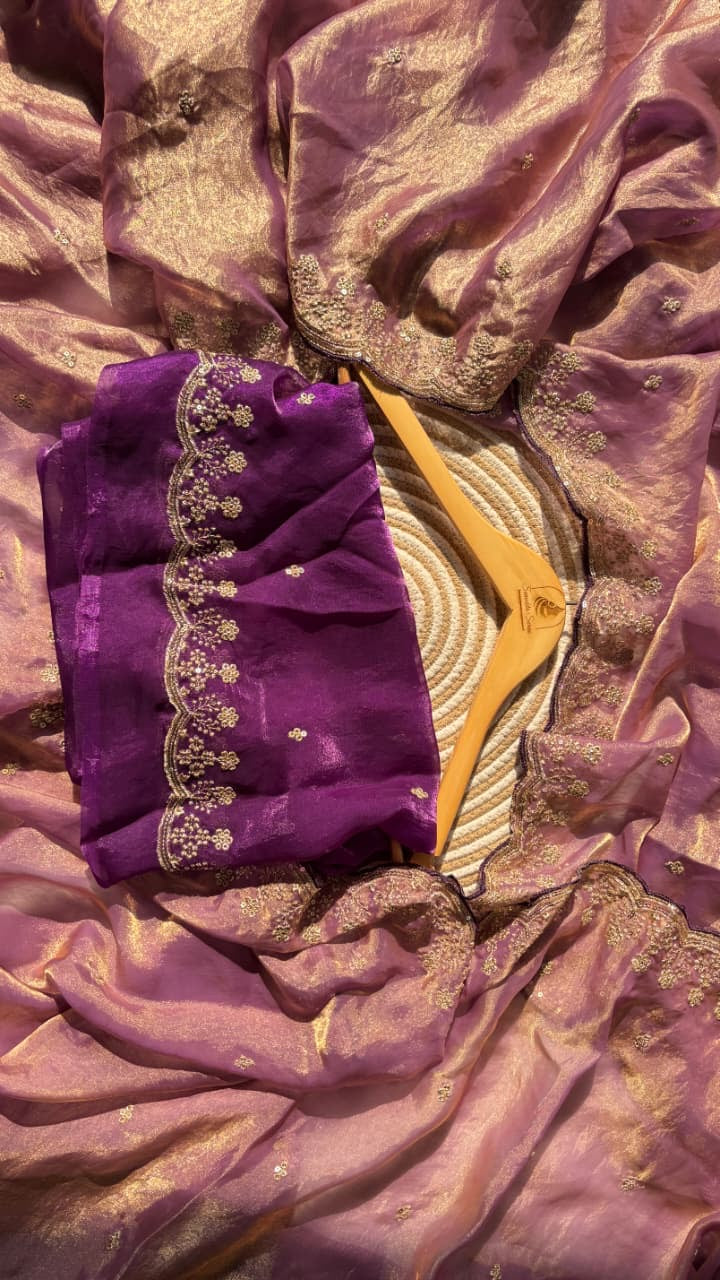 Satin silk saree