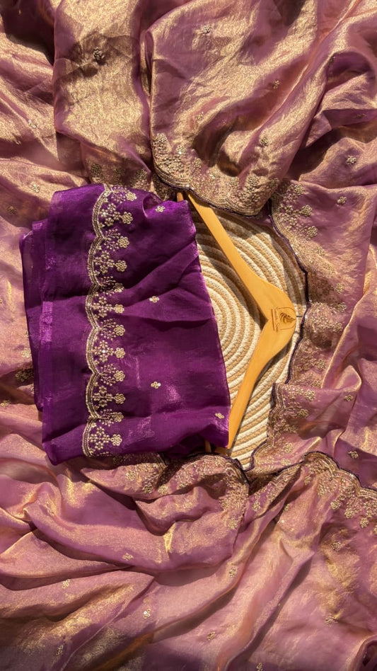 Satin silk saree