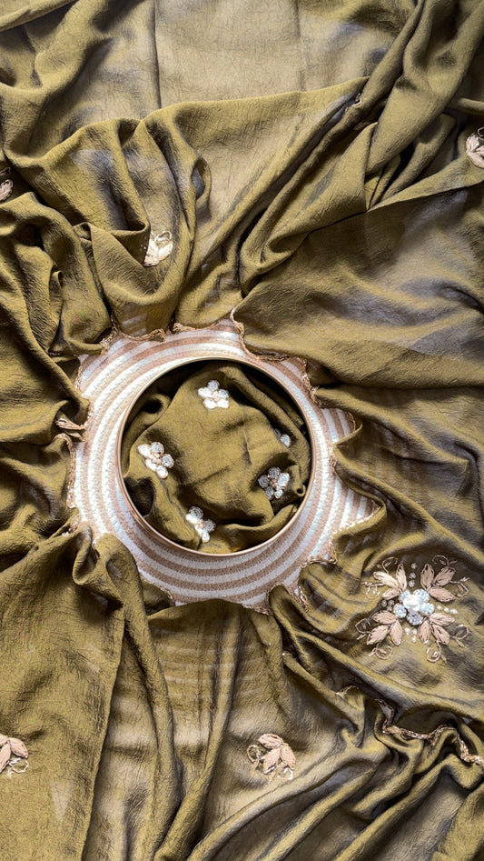 Satin silk saree