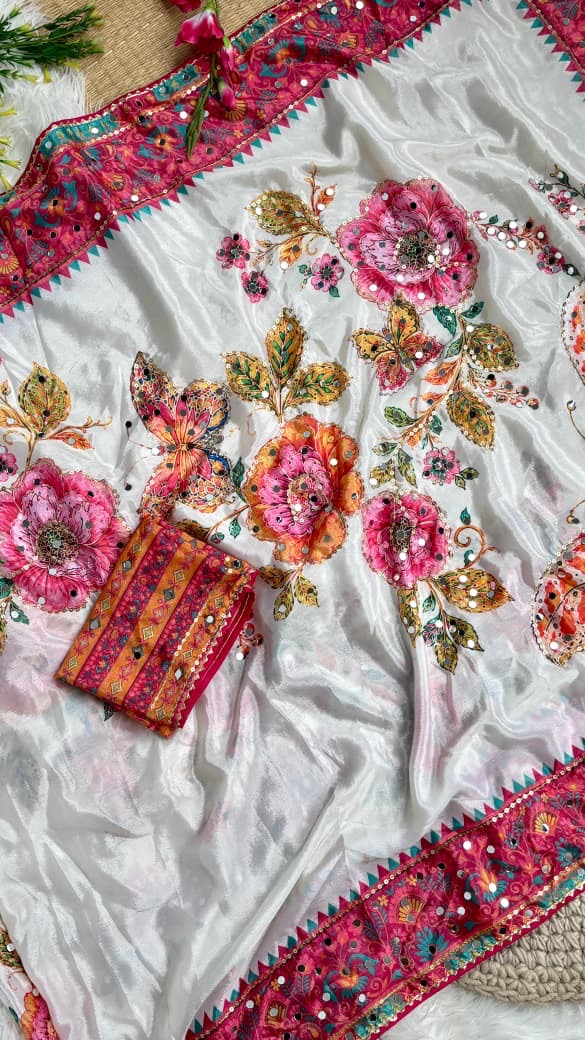 Chinnon silk saree