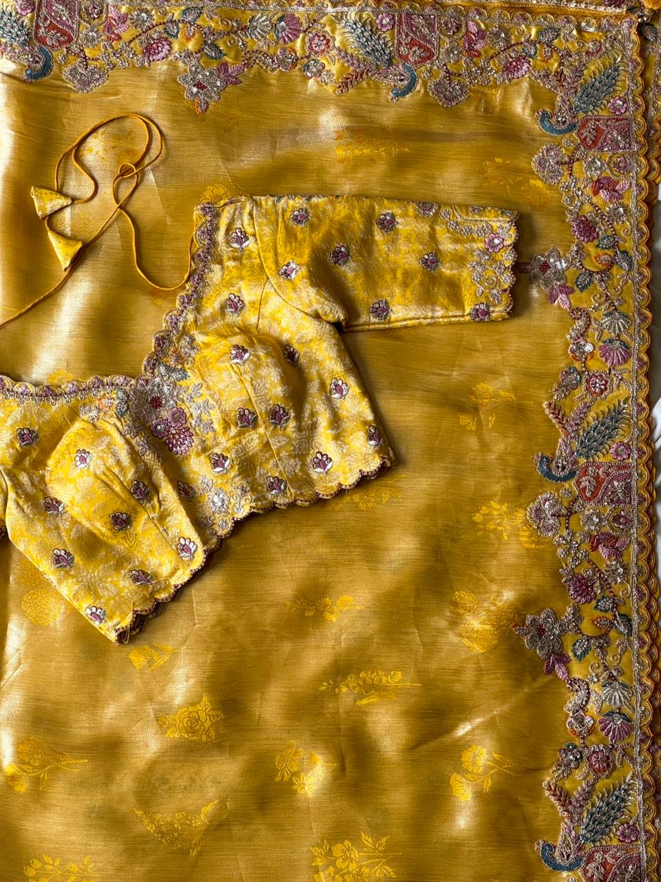 Pure soft dola silk saree