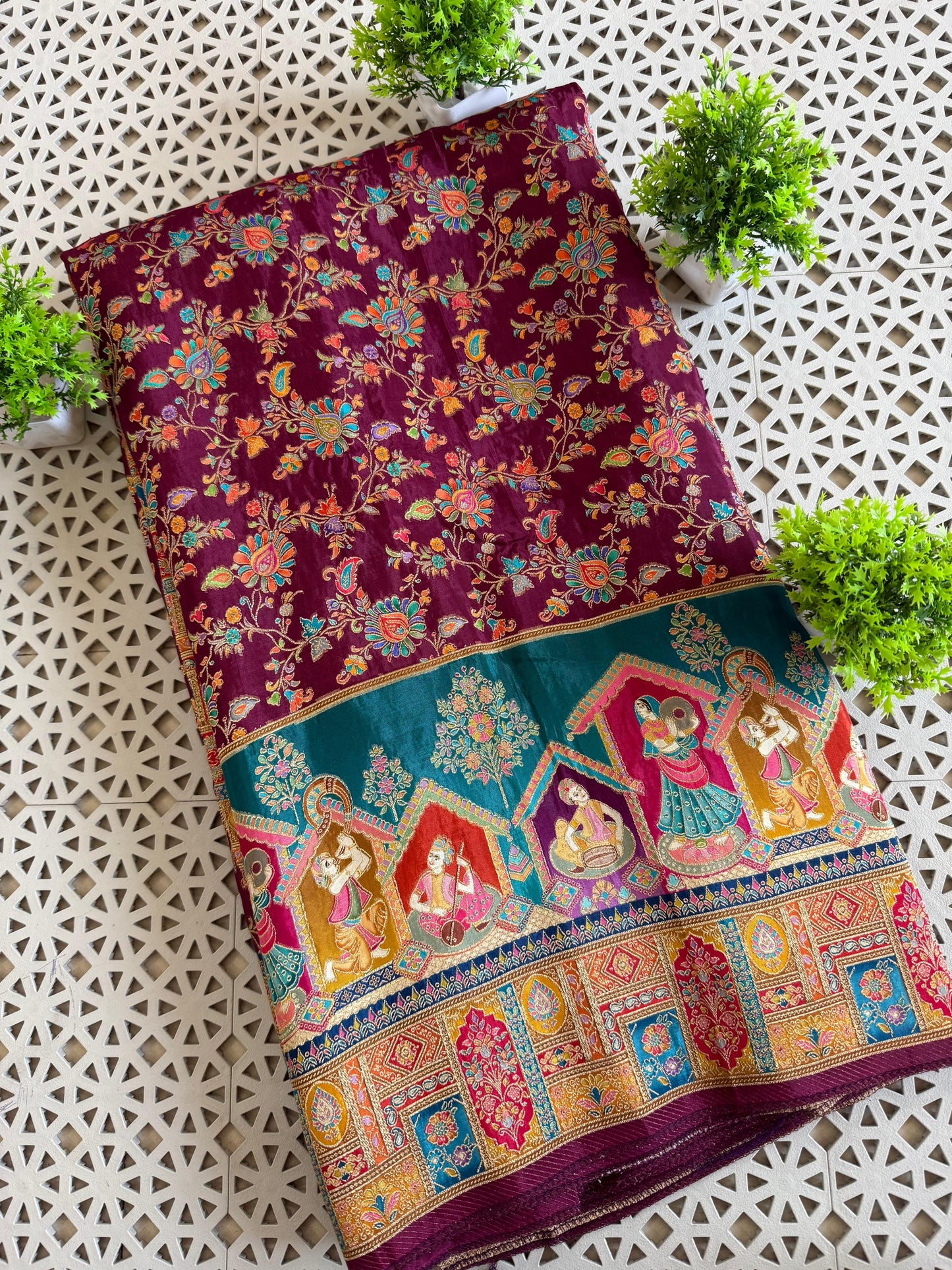 Pure viscose silk saree