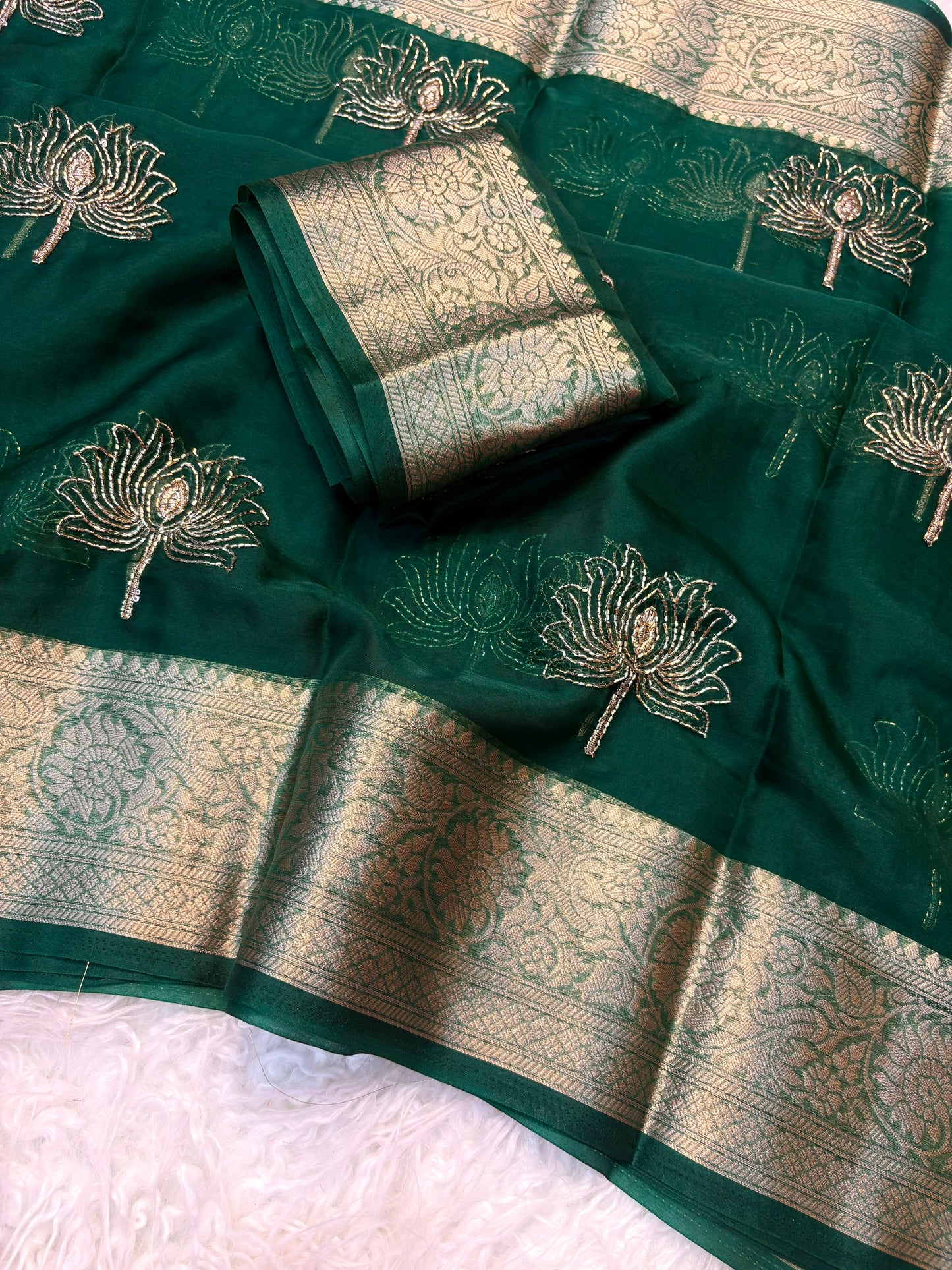 Organza silk saree