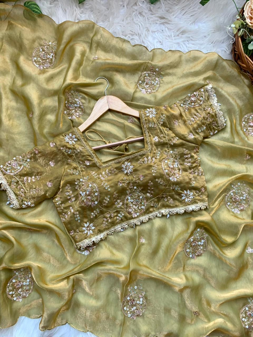 Space silk saree