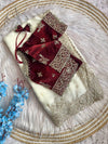 Pure Soft fendi sattin Silk saree
