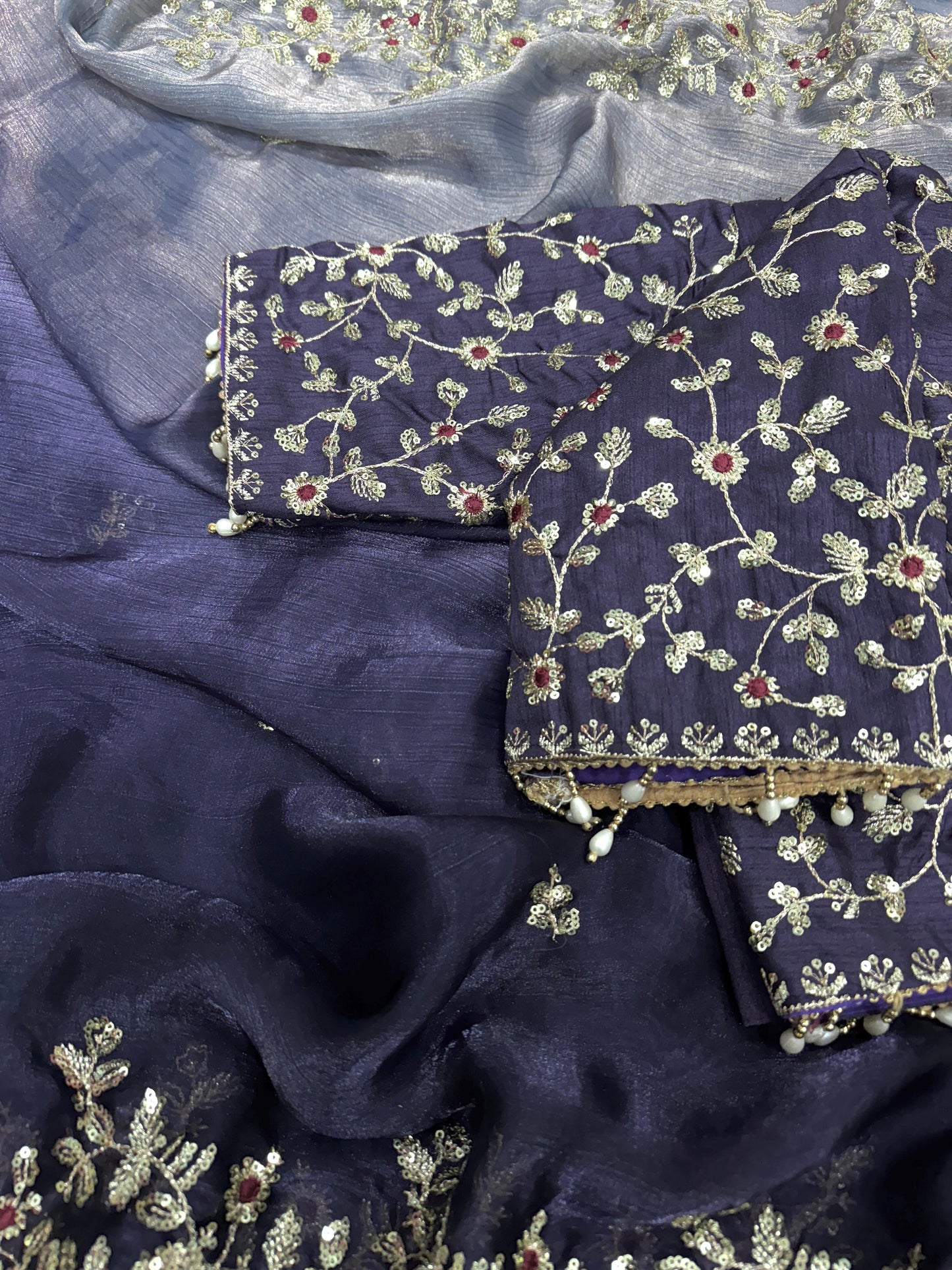 Soft chiffon silk saree