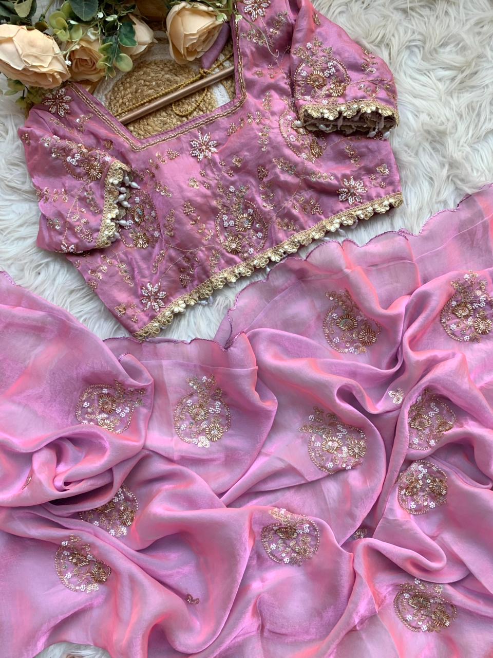 Space silk saree