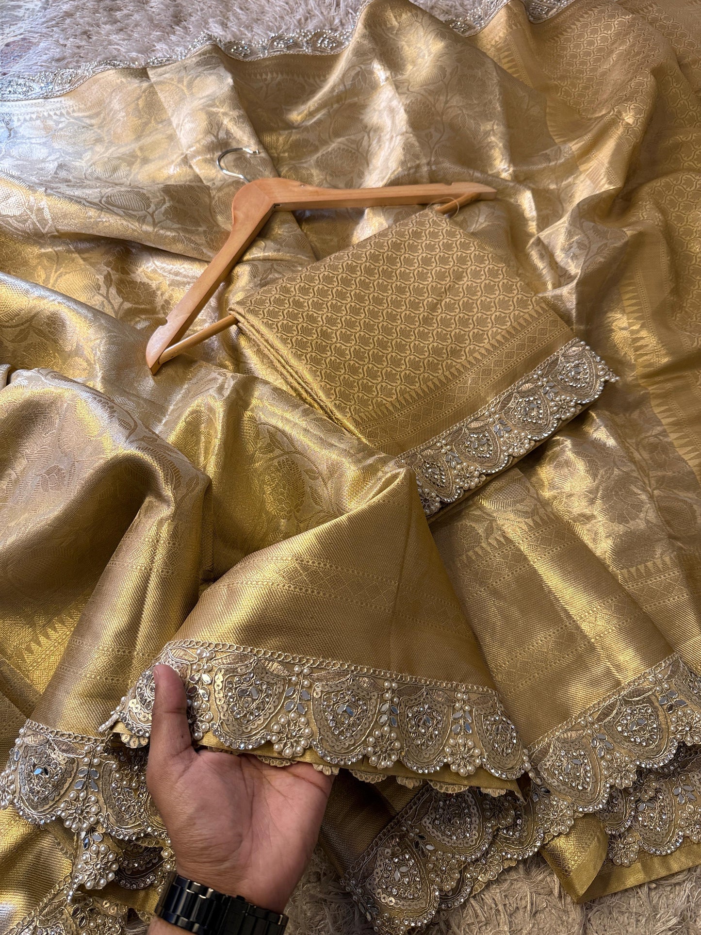 Premium Kanjivaram Katan Tissue Silk Saree