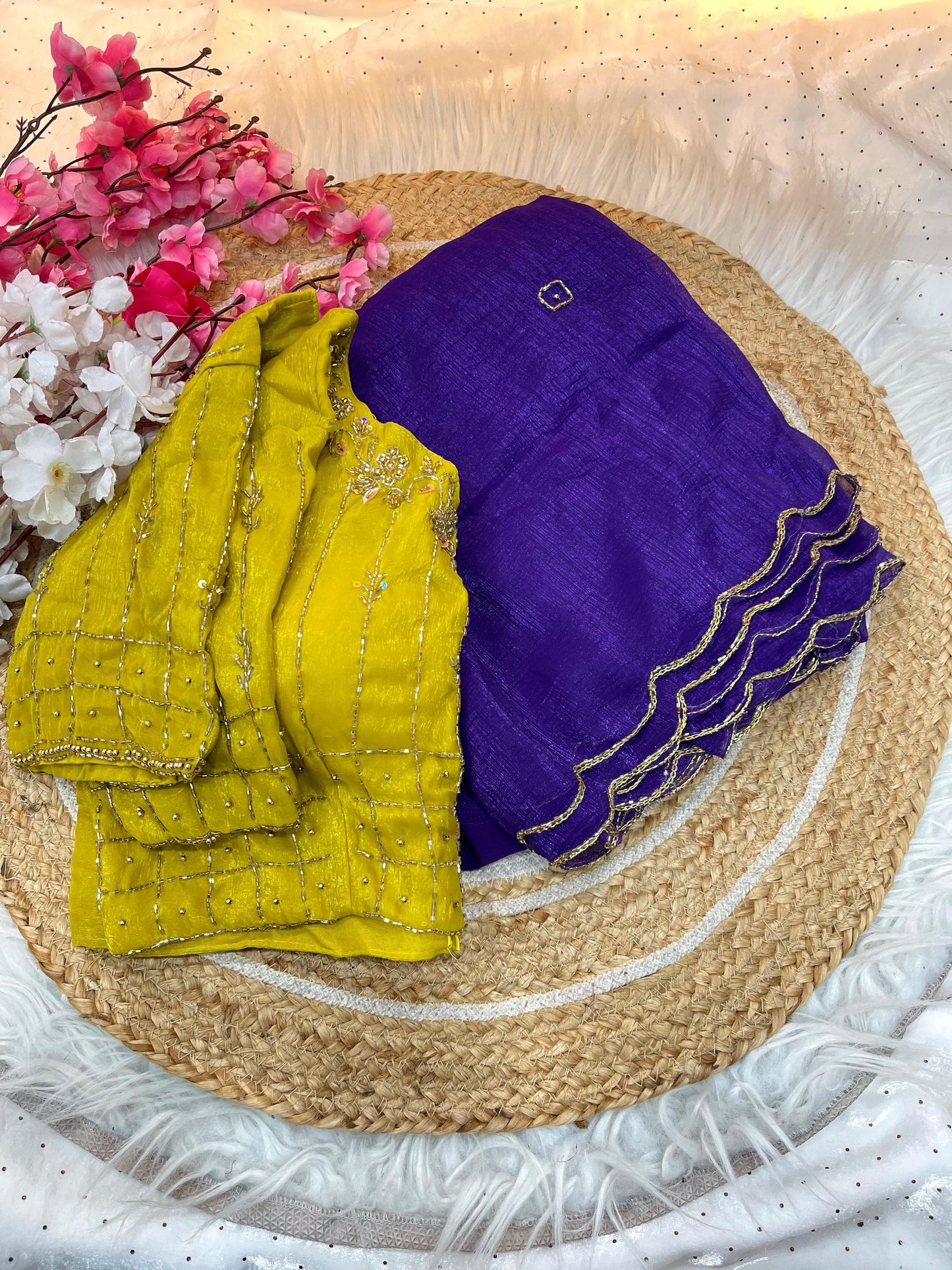 Pure soft crunchy silk saree