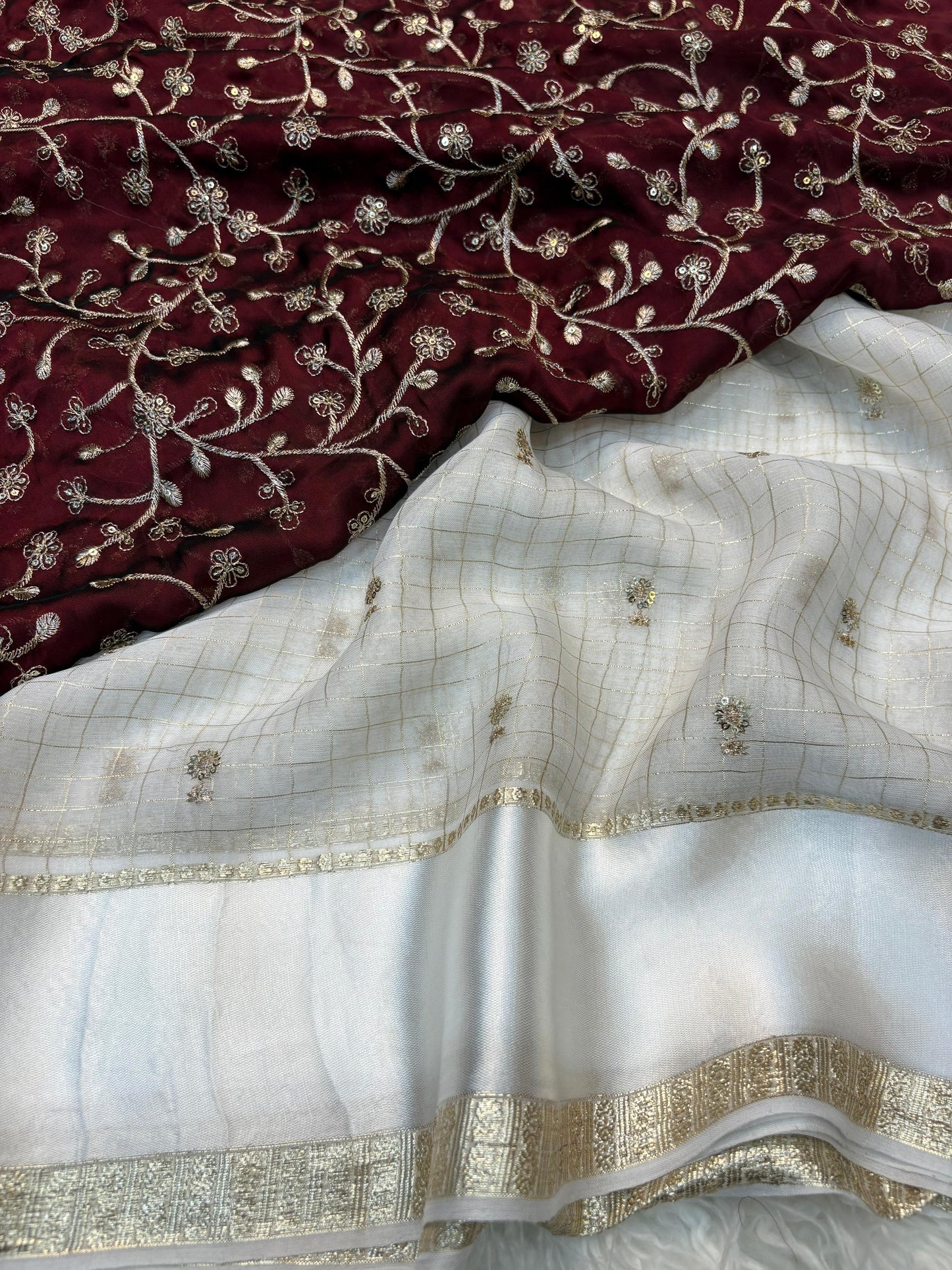 Pure viscose georgette saree