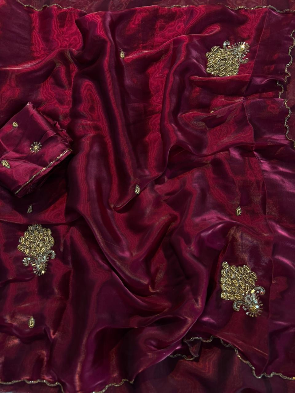Satin silk saree