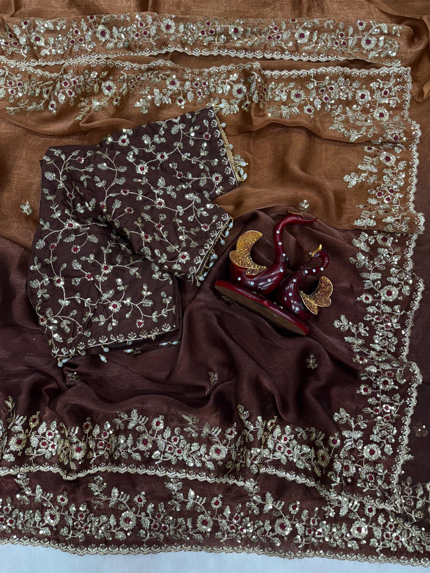 Soft chiffon silk saree