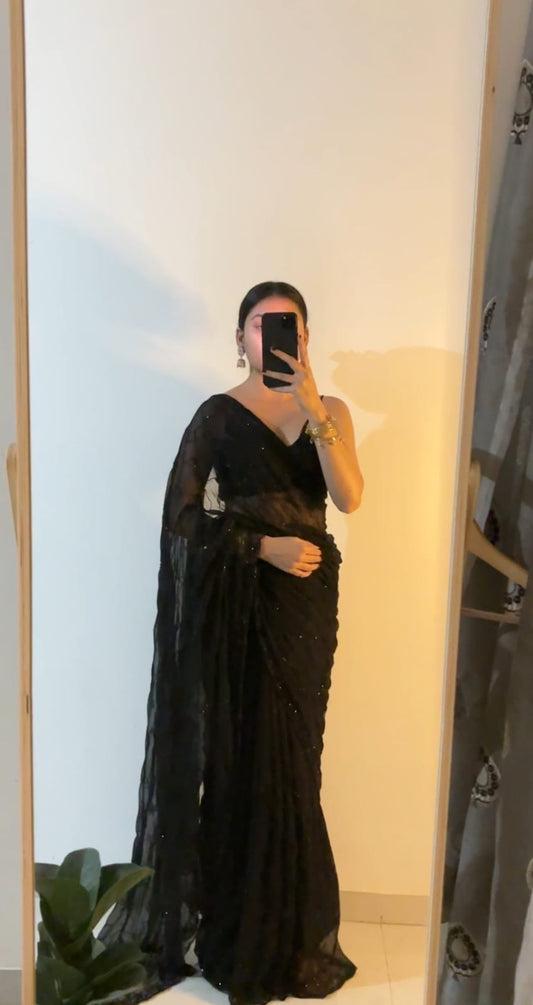 Faux Georgette saree
