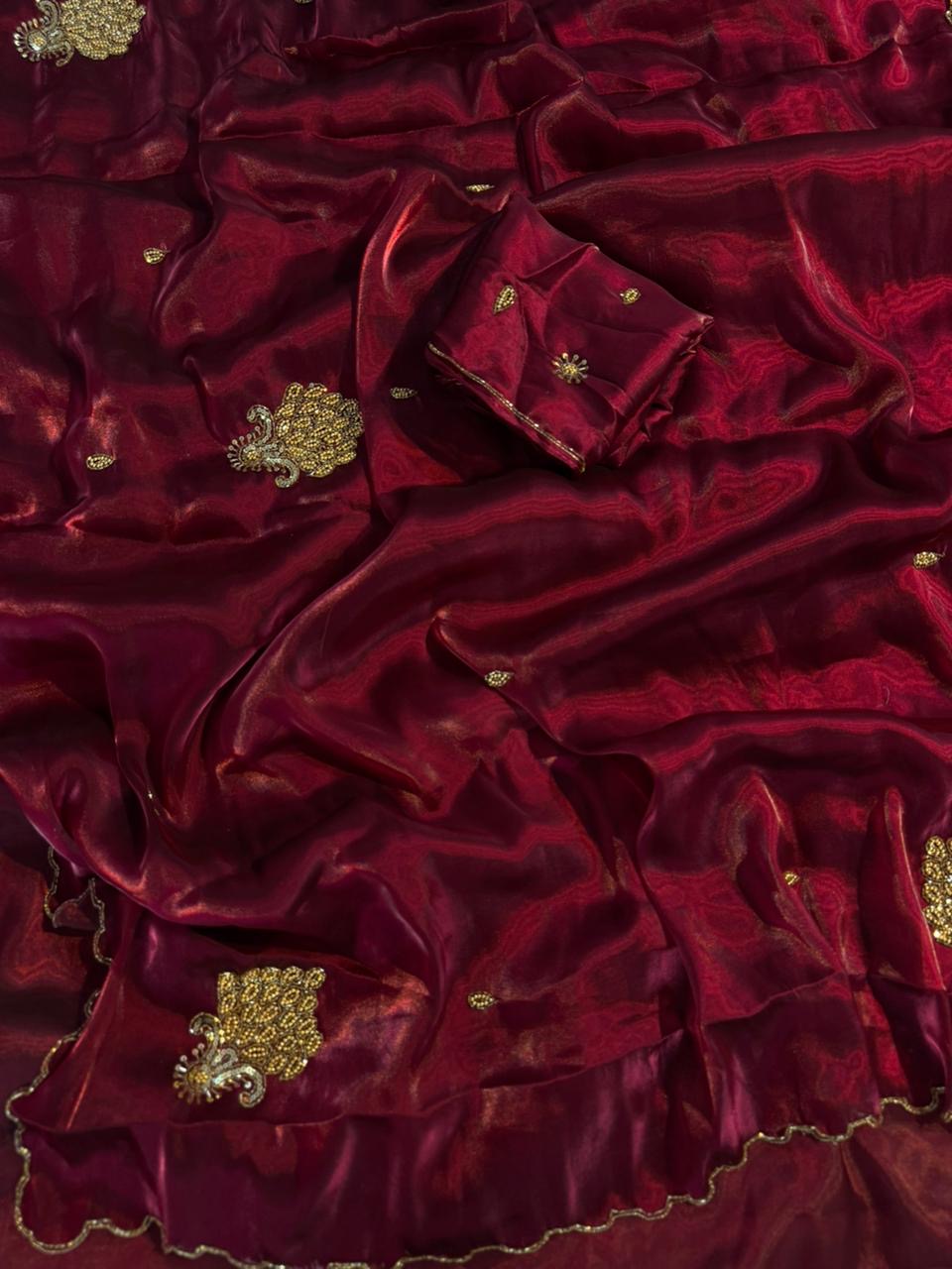 Satin silk saree