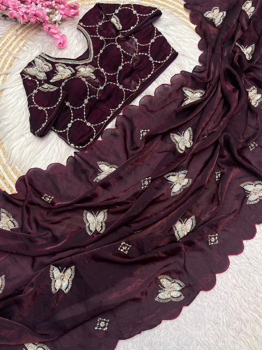 Fendi Satin Saree