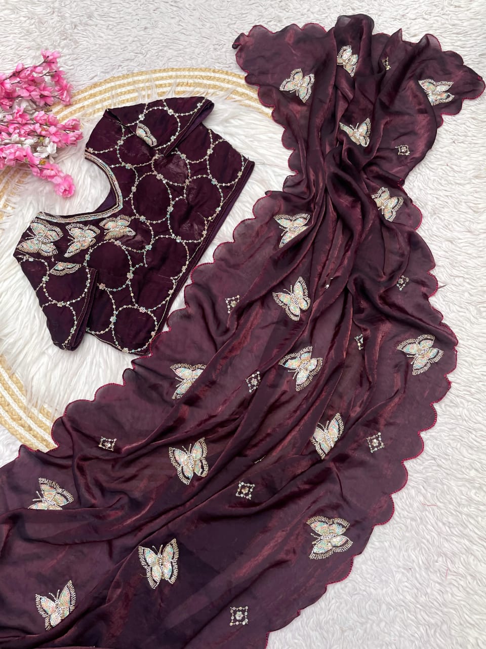 Fendi Satin Saree