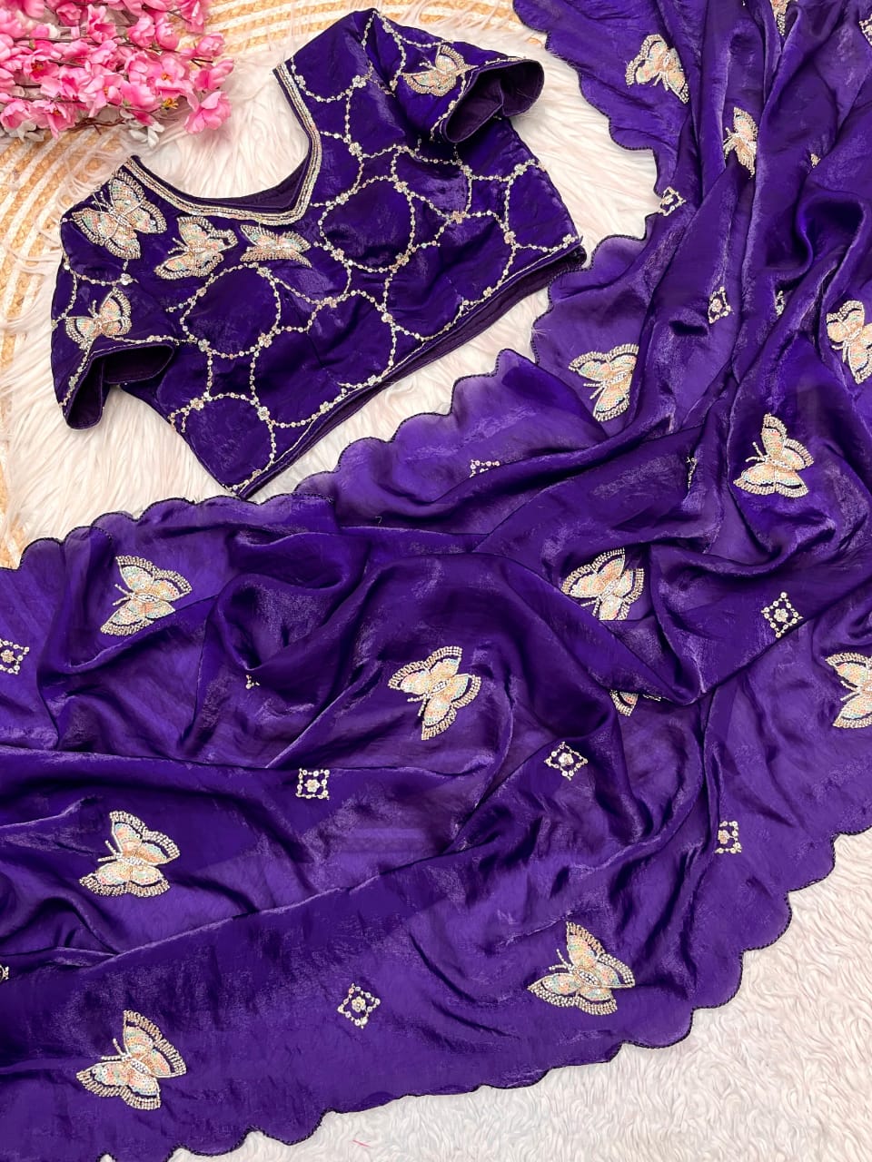 Fendi Satin Saree