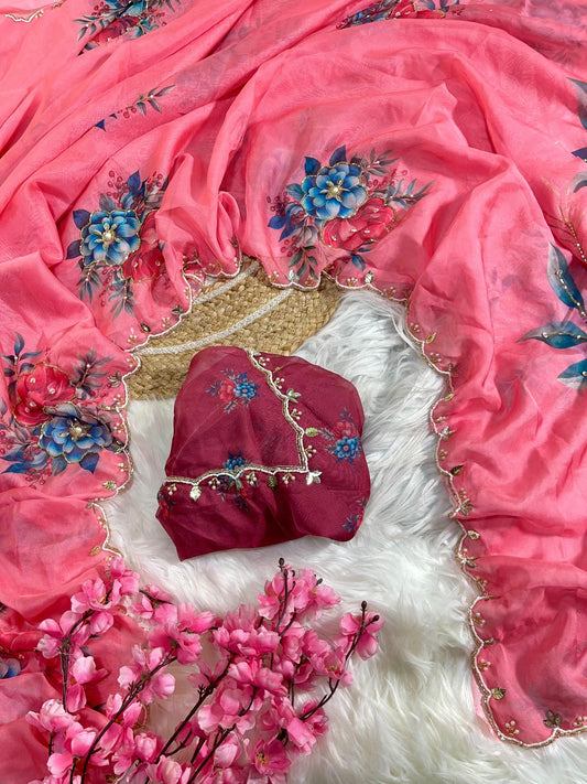 Pure Soft Teby Silk Saree