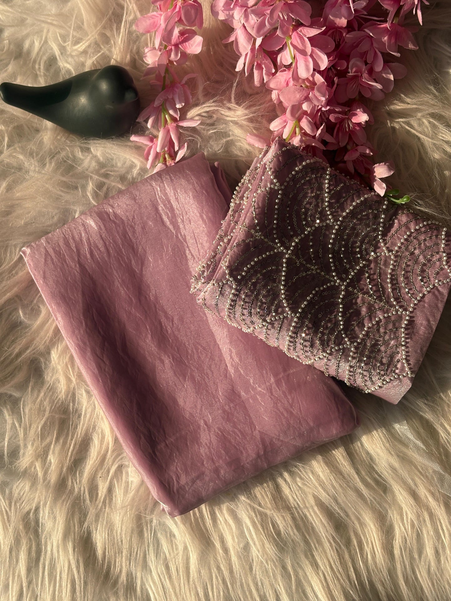 Fandy Sattin Saree